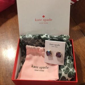 Kate Spade confetti studs NWB